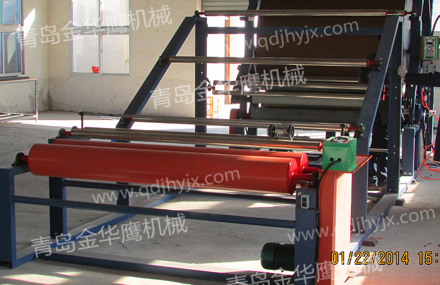 Vertical mesh belt laminating machine